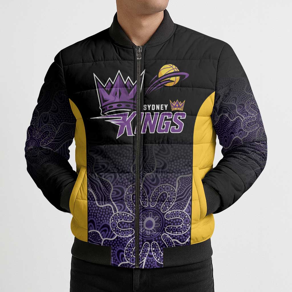 Basketball Custom Sydney Bomber Puffer Jacket Simple Australian Dot Art - Aussie Hoodie