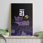 Basketball Custom Sydney Canvas Wall Art Simple Australian Dot Art - Aussie Hoodie