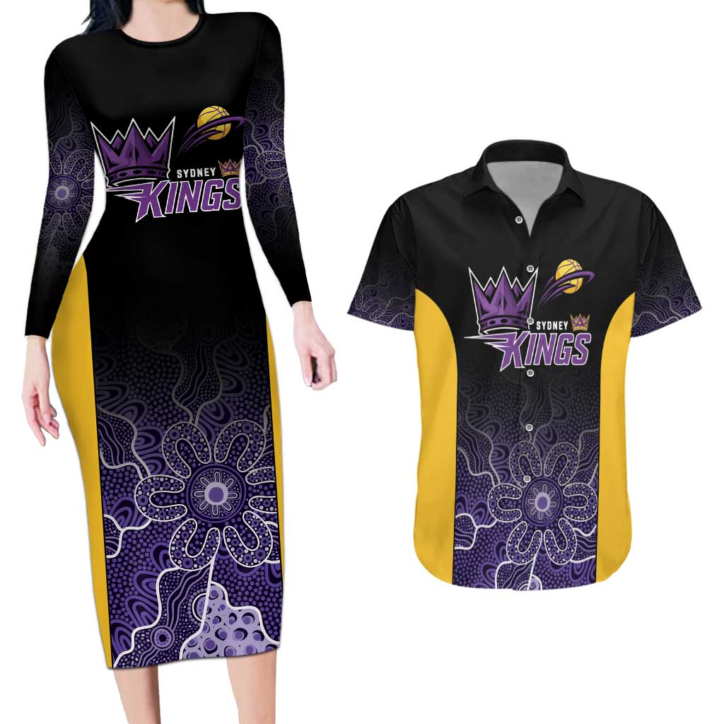 Basketball Custom Sydney Couples Matching Long Sleeve Bodycon Dress and Hawaiian Shirt Simple Australian Dot Art - Aussie Hoodie