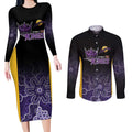 Basketball Custom Sydney Couples Matching Long Sleeve Bodycon Dress and Long Sleeve Button Shirt Simple Australian Dot Art - Aussie Hoodie