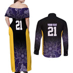 Basketball Custom Sydney Couples Matching Off Shoulder Maxi Dress and Long Sleeve Button Shirt Simple Australian Dot Art - Aussie Hoodie
