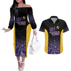 Basketball Custom Sydney Couples Matching Off The Shoulder Long Sleeve Dress and Hawaiian Shirt Simple Australian Dot Art - Aussie Hoodie