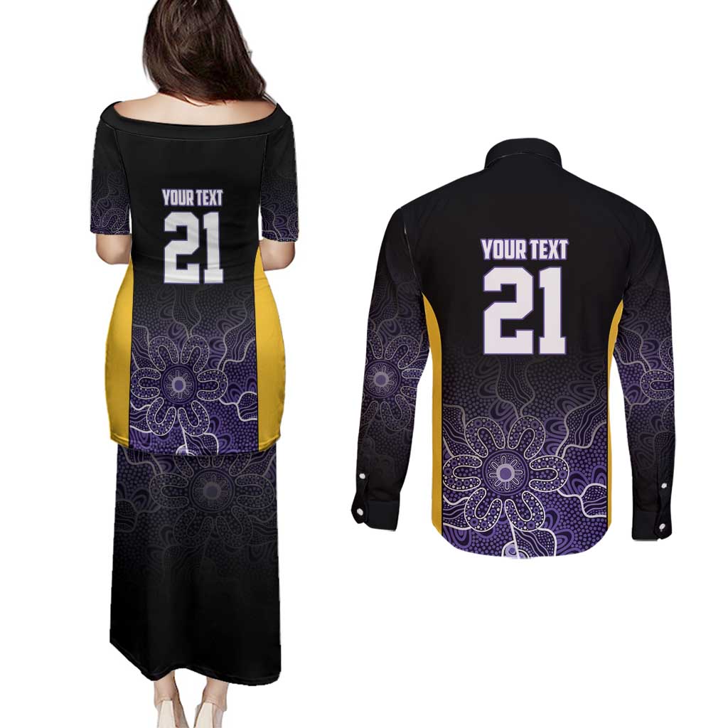 Basketball Custom Sydney Couples Matching Puletasi and Long Sleeve Button Shirt Simple Australian Dot Art - Aussie Hoodie