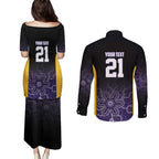 Basketball Custom Sydney Couples Matching Puletasi and Long Sleeve Button Shirt Simple Australian Dot Art - Aussie Hoodie
