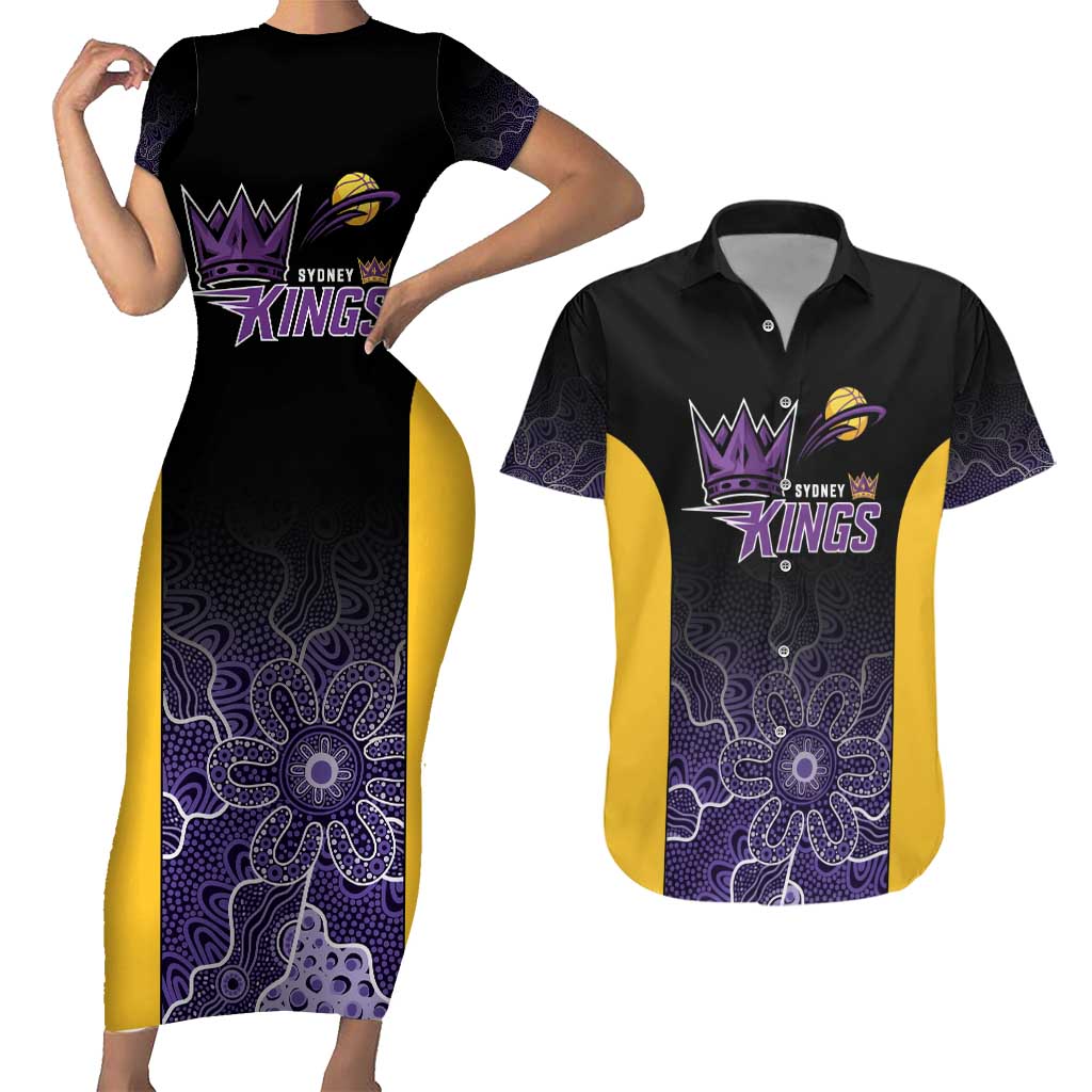 Basketball Custom Sydney Couples Matching Short Sleeve Bodycon Dress and Hawaiian Shirt Simple Australian Dot Art - Aussie Hoodie