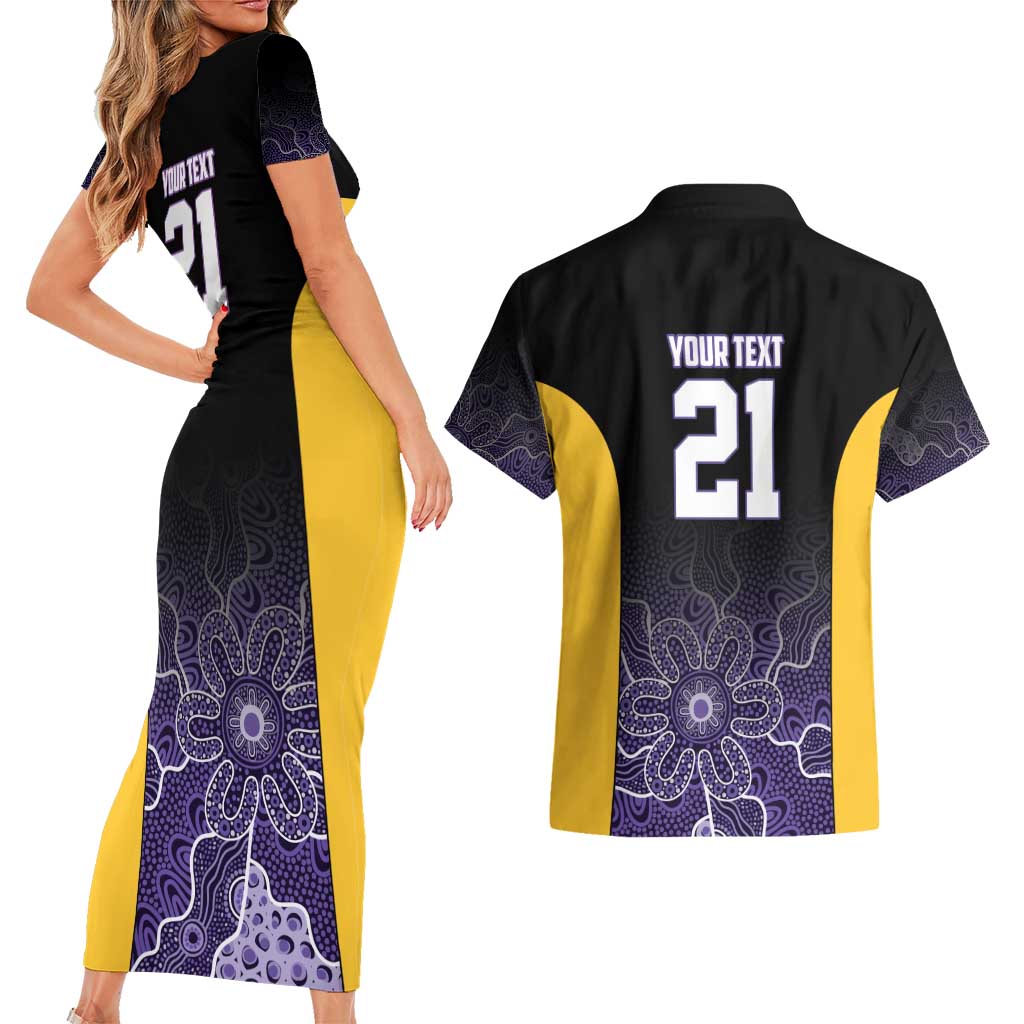 Basketball Custom Sydney Couples Matching Short Sleeve Bodycon Dress and Hawaiian Shirt Simple Australian Dot Art - Aussie Hoodie