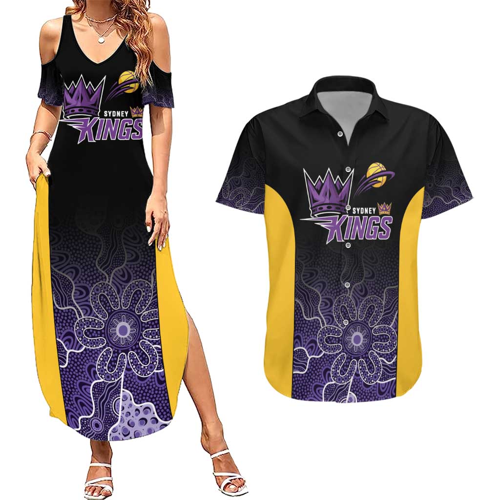 Basketball Custom Sydney Couples Matching Summer Maxi Dress and Hawaiian Shirt Simple Australian Dot Art - Aussie Hoodie