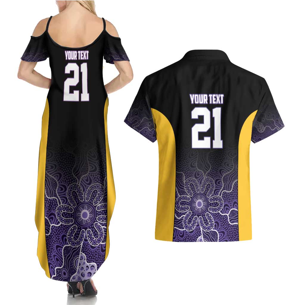 Basketball Custom Sydney Couples Matching Summer Maxi Dress and Hawaiian Shirt Simple Australian Dot Art - Aussie Hoodie