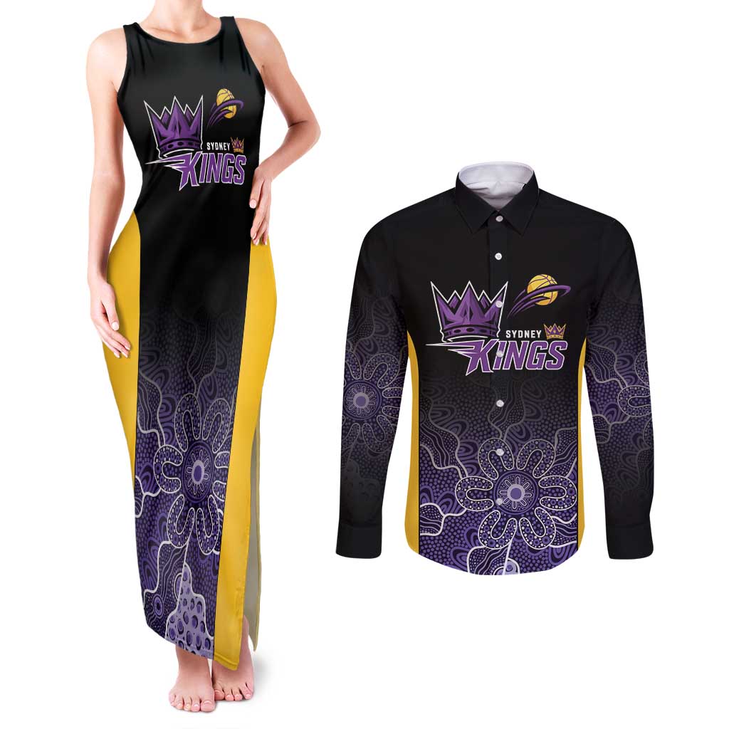 Basketball Custom Sydney Couples Matching Tank Maxi Dress and Long Sleeve Button Shirt Simple Australian Dot Art - Aussie Hoodie