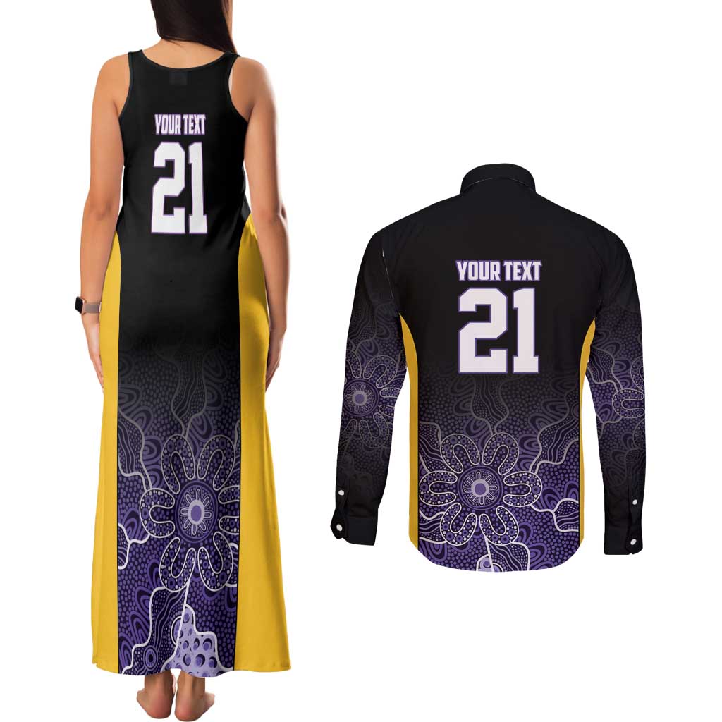 Basketball Custom Sydney Couples Matching Tank Maxi Dress and Long Sleeve Button Shirt Simple Australian Dot Art - Aussie Hoodie
