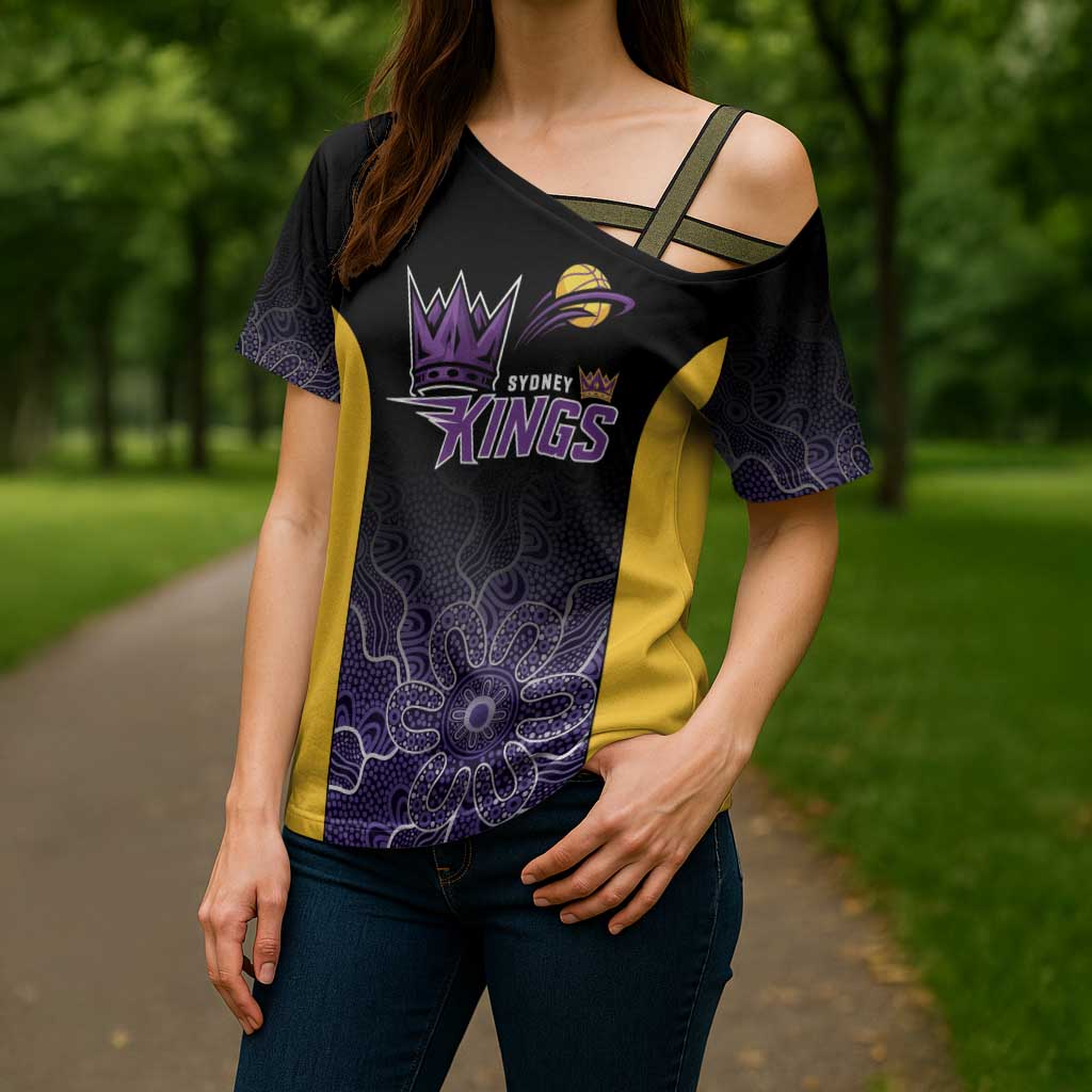 Basketball Custom Sydney Cross Shoulder Shirt Simple Australian Dot Art - Aussie Hoodie
