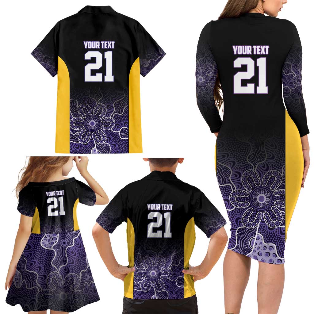 Basketball Custom Sydney Family Matching Long Sleeve Bodycon Dress and Hawaiian Shirt Simple Australian Dot Art - Aussie Hoodie