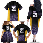 Basketball Custom Sydney Family Matching Off The Shoulder Long Sleeve Dress and Hawaiian Shirt Simple Australian Dot Art - Aussie Hoodie