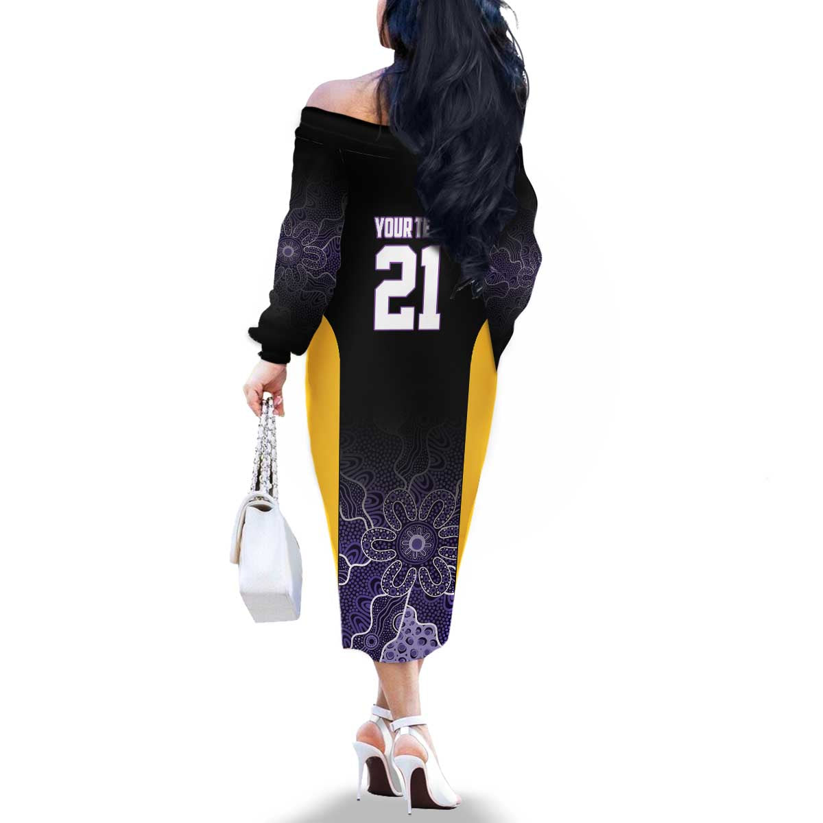Basketball Custom Sydney Family Matching Off The Shoulder Long Sleeve Dress and Hawaiian Shirt Simple Australian Dot Art - Aussie Hoodie