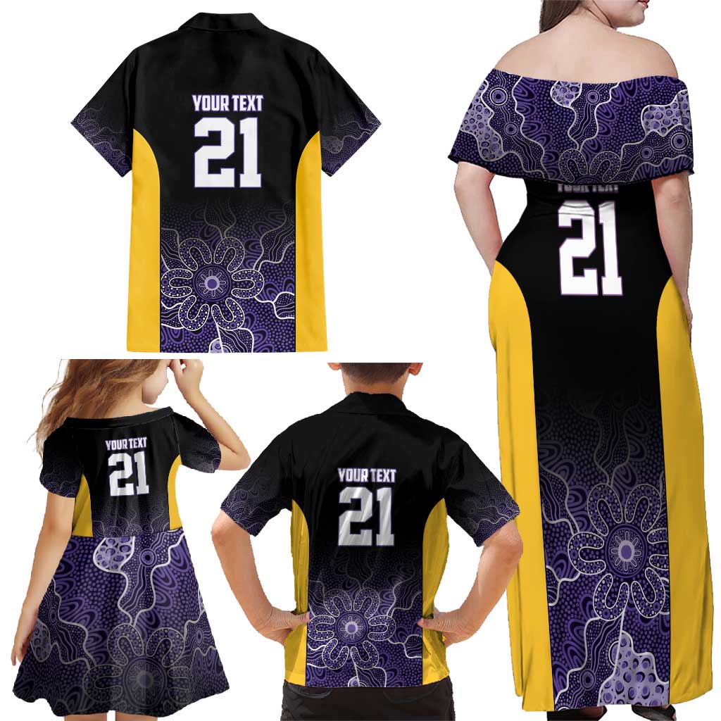 Basketball Custom Sydney Family Matching Off Shoulder Maxi Dress and Hawaiian Shirt Simple Australian Dot Art - Aussie Hoodie