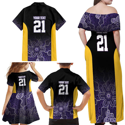 Basketball Custom Sydney Family Matching Off Shoulder Maxi Dress and Hawaiian Shirt Simple Australian Dot Art - Aussie Hoodie