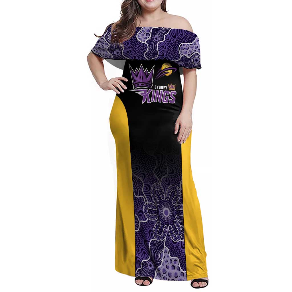 Basketball Custom Sydney Family Matching Off Shoulder Maxi Dress and Hawaiian Shirt Simple Australian Dot Art - Aussie Hoodie
