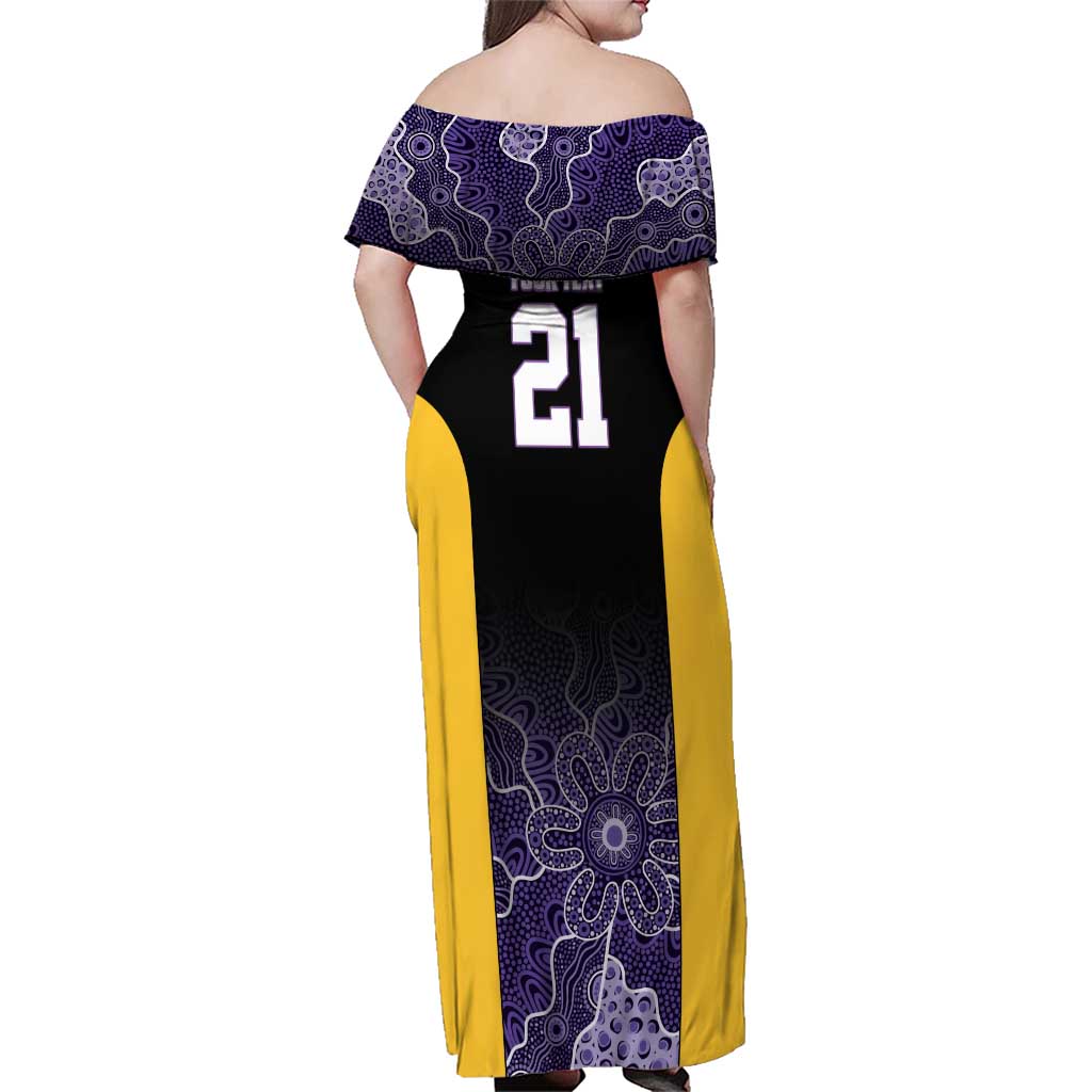 Basketball Custom Sydney Family Matching Off Shoulder Maxi Dress and Hawaiian Shirt Simple Australian Dot Art - Aussie Hoodie