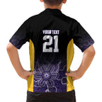 Basketball Custom Sydney Family Matching Off Shoulder Short Dress and Hawaiian Shirt Simple Australian Dot Art - Aussie Hoodie