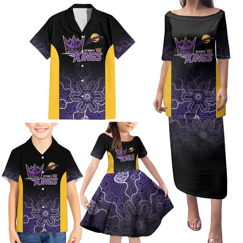 Basketball Custom Sydney Family Matching Puletasi and Hawaiian Shirt Simple Australian Dot Art - Aussie Hoodie
