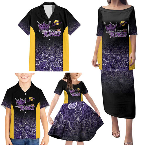 Basketball Custom Sydney Family Matching Puletasi and Hawaiian Shirt Simple Australian Dot Art - Aussie Hoodie