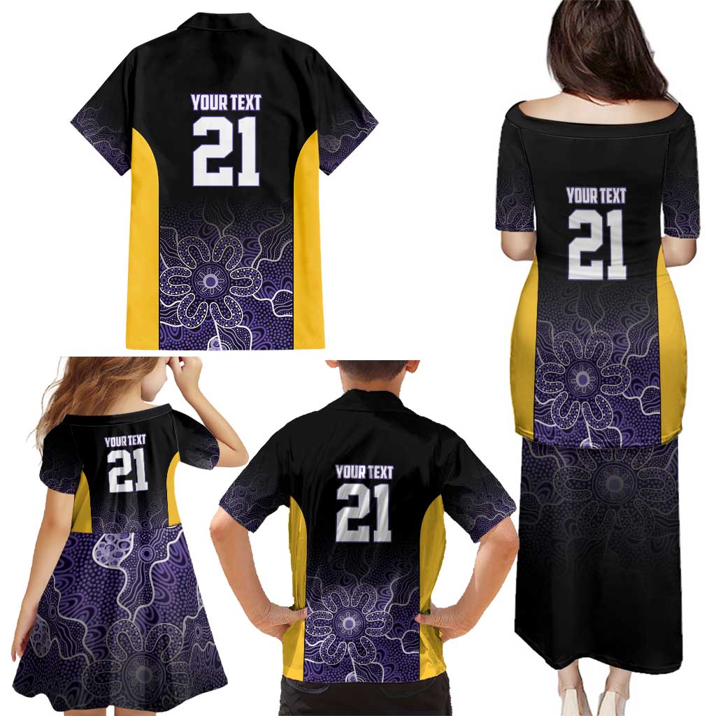 Basketball Custom Sydney Family Matching Puletasi and Hawaiian Shirt Simple Australian Dot Art - Aussie Hoodie