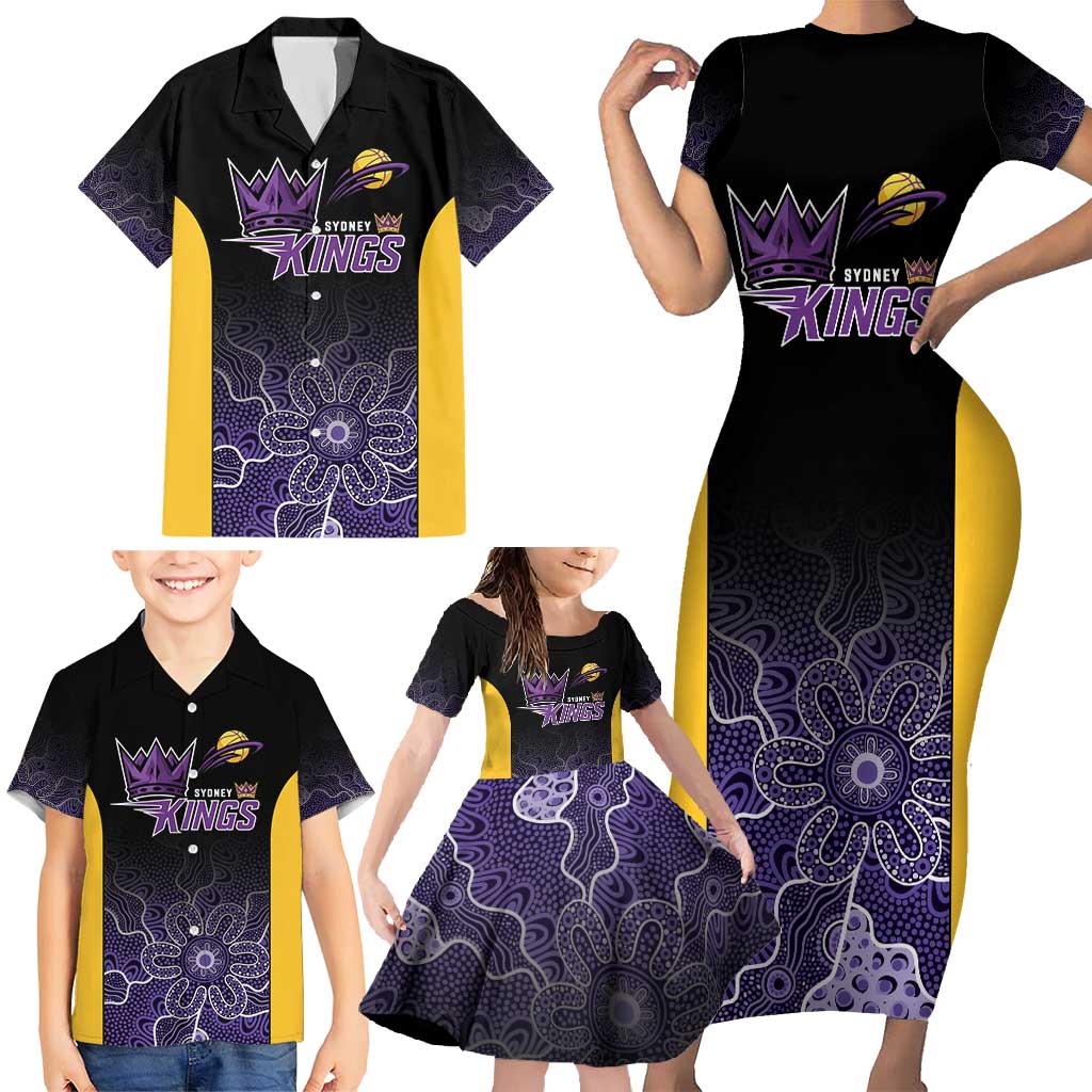 Basketball Custom Sydney Family Matching Short Sleeve Bodycon Dress and Hawaiian Shirt Simple Australian Dot Art - Aussie Hoodie