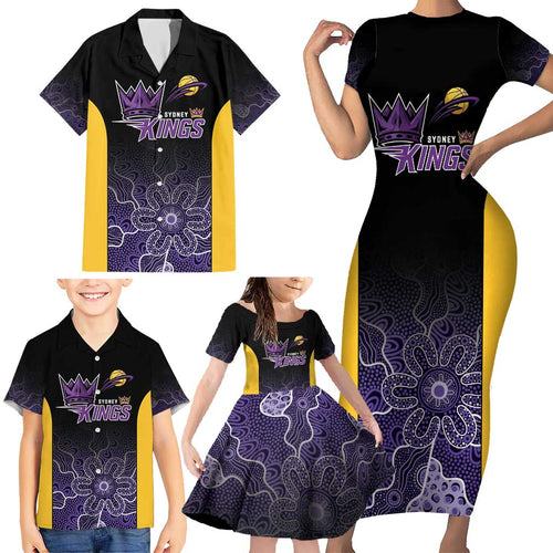 Basketball Custom Sydney Family Matching Short Sleeve Bodycon Dress and Hawaiian Shirt Simple Australian Dot Art - Aussie Hoodie