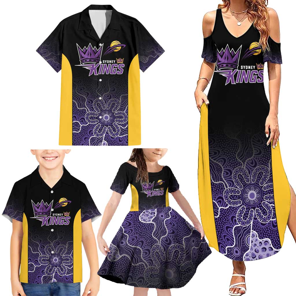 Basketball Custom Sydney Family Matching Summer Maxi Dress and Hawaiian Shirt Simple Australian Dot Art - Aussie Hoodie