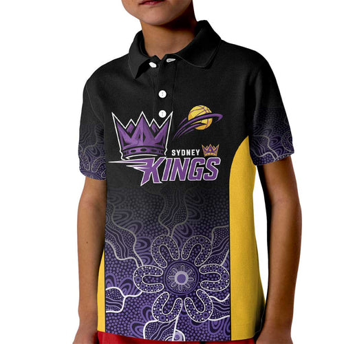 Basketball Custom Sydney Kid Polo Shirt Simple Australian Dot Art - Aussie Hoodie