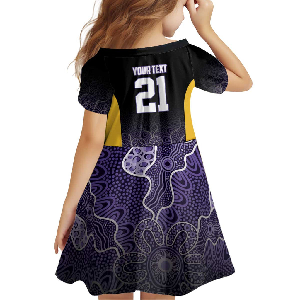 Basketball Custom Sydney Kid Short Sleeve Dress Simple Australian Dot Art - Aussie Hoodie