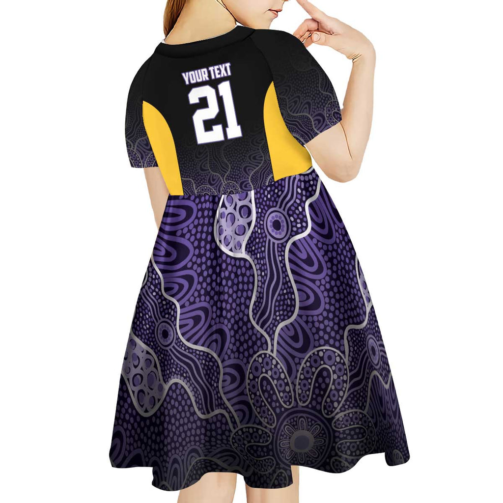 Basketball Custom Sydney Kid Short Sleeve Dress Simple Australian Dot Art - Aussie Hoodie