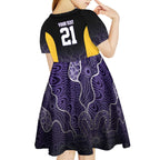 Basketball Custom Sydney Kid Short Sleeve Dress Simple Australian Dot Art - Aussie Hoodie