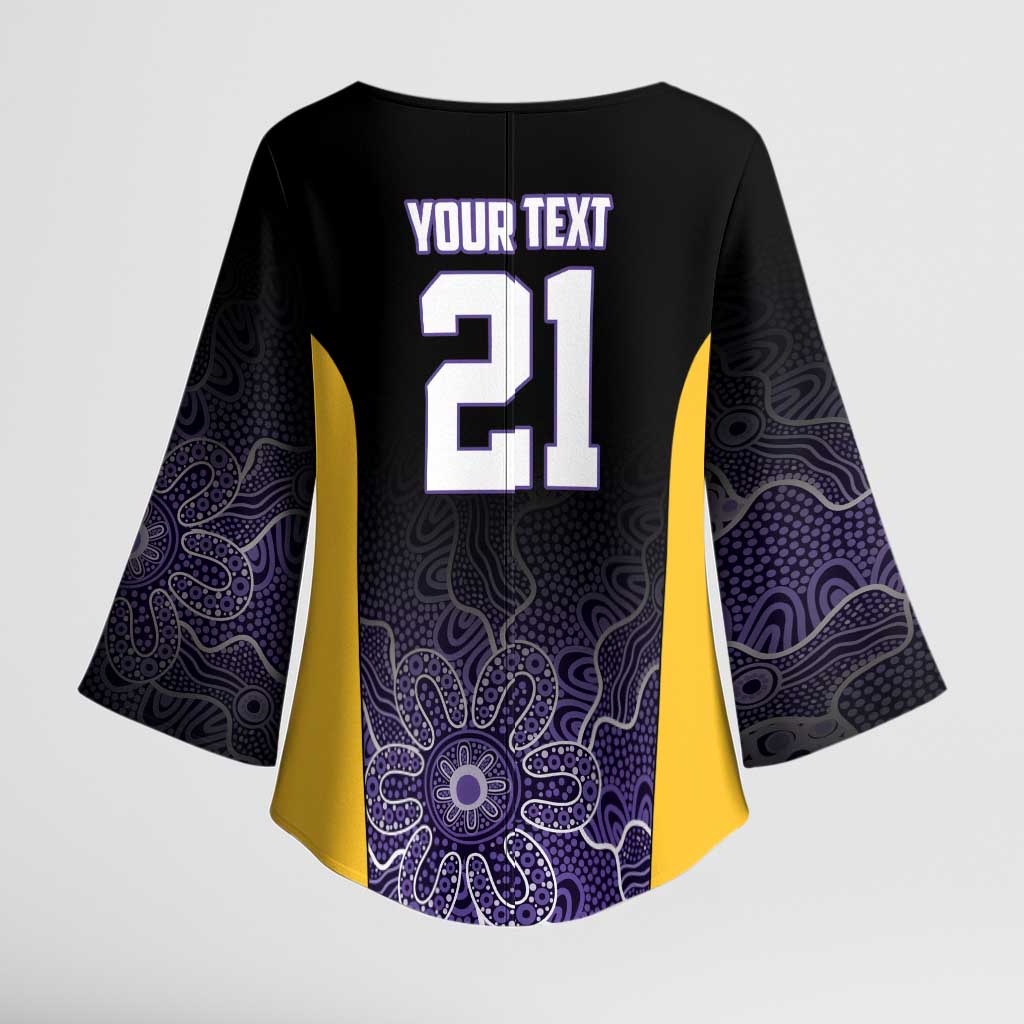 Basketball Custom Sydney Kimono Sleeve Blouse Simple Australian Dot Art - Aussie Hoodie