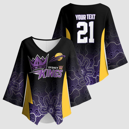 Basketball Custom Sydney Kimono Sleeve Blouse Simple Australian Dot Art - Aussie Hoodie