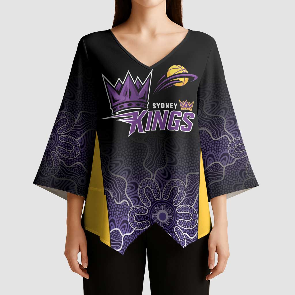 Basketball Custom Sydney Kimono Sleeve Blouse Simple Australian Dot Art - Aussie Hoodie