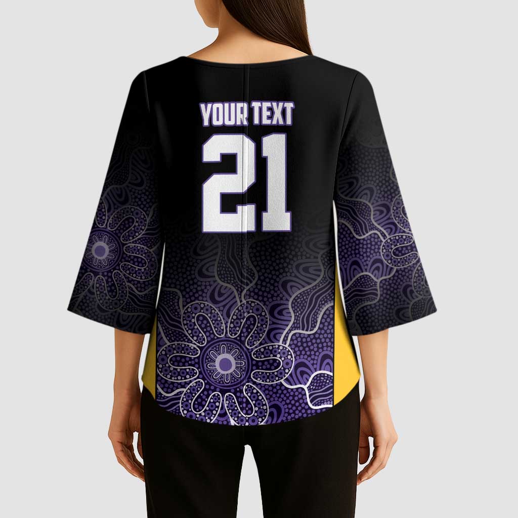 Basketball Custom Sydney Kimono Sleeve Blouse Simple Australian Dot Art - Aussie Hoodie