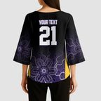 Basketball Custom Sydney Kimono Sleeve Blouse Simple Australian Dot Art - Aussie Hoodie