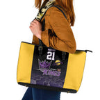 Basketball Custom Sydney Leather Tote Bag Simple Australian Dot Art - Aussie Hoodie