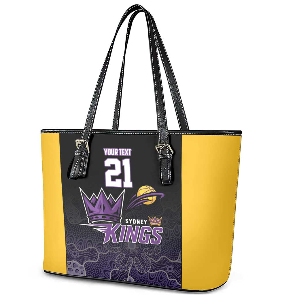 Basketball Custom Sydney Leather Tote Bag Simple Australian Dot Art - Aussie Hoodie