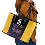 Basketball Custom Sydney Leather Tote Bag Simple Australian Dot Art - Aussie Hoodie