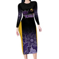 Basketball Custom Sydney Long Sleeve Bodycon Dress Simple Australian Dot Art - Aussie Hoodie
