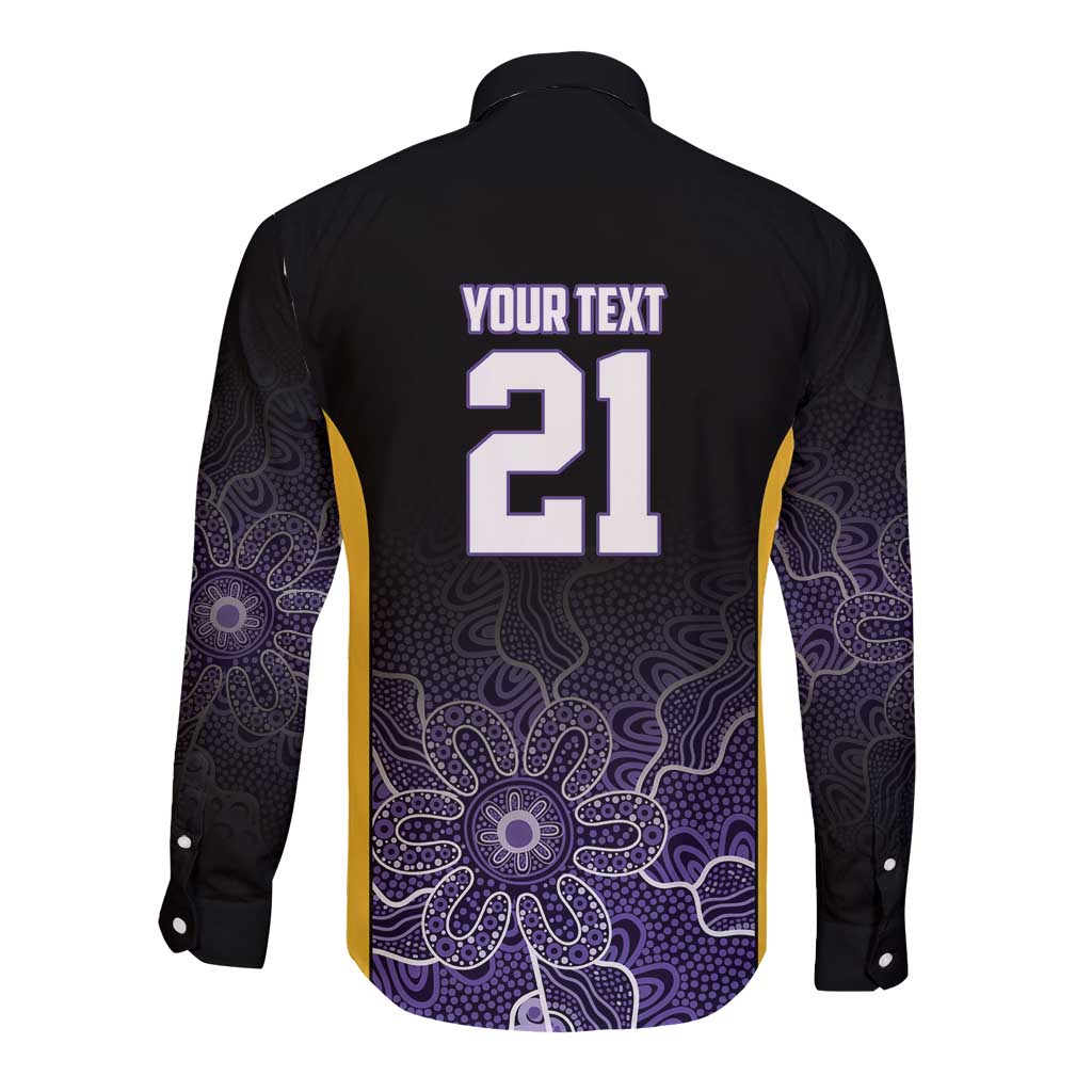 Basketball Custom Sydney Long Sleeve Button Shirt Simple Australian Dot Art - Aussie Hoodie