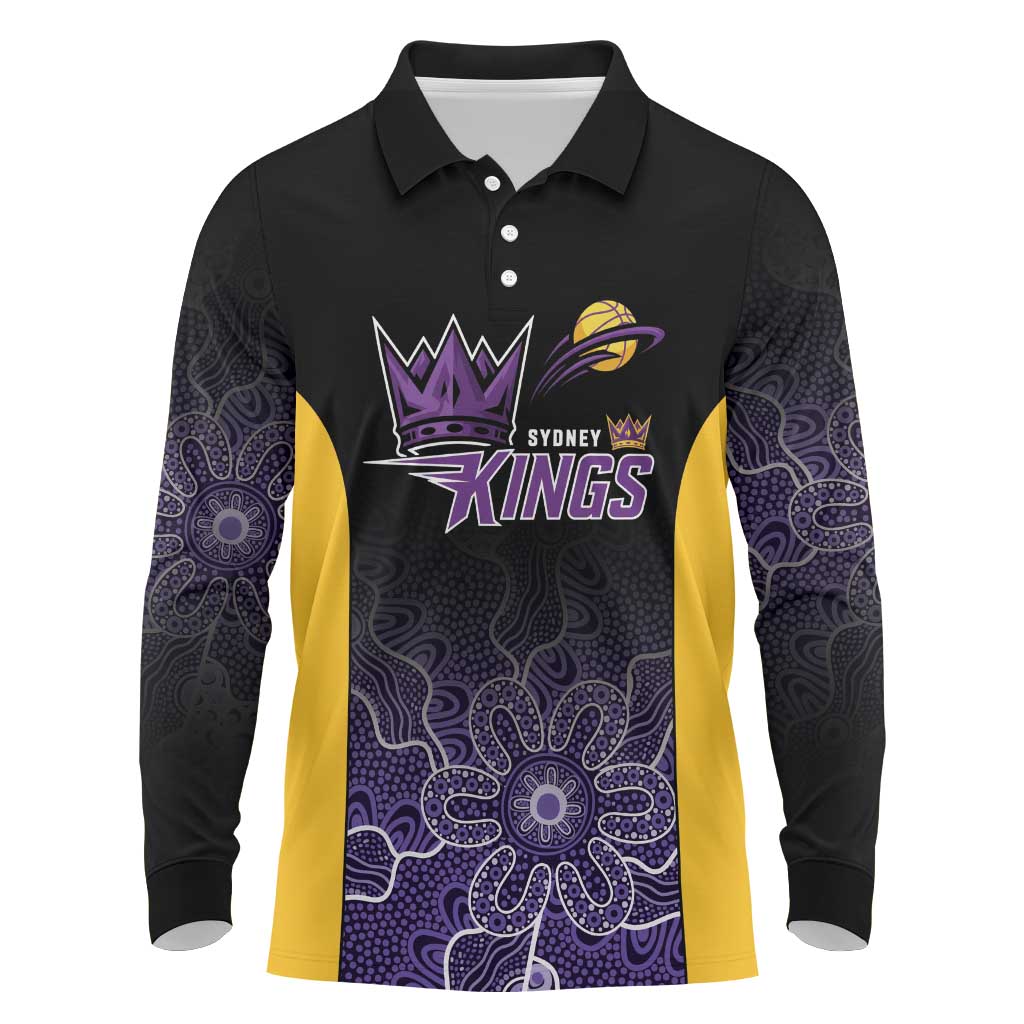 Basketball Custom Sydney Long Sleeve Polo Shirt Simple Australian Dot Art - Aussie Hoodie