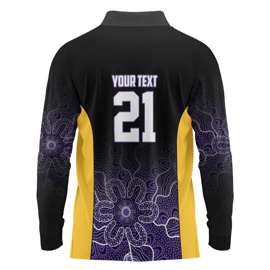 Basketball Custom Sydney Long Sleeve Polo Shirt Simple Australian Dot Art - Aussie Hoodie