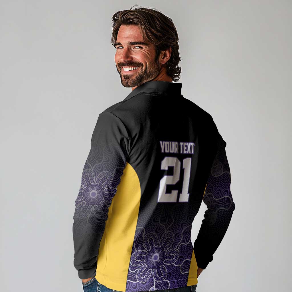 Basketball Custom Sydney Long Sleeve Polo Shirt Simple Australian Dot Art - Aussie Hoodie