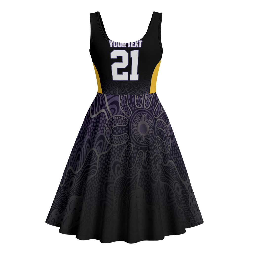 Basketball Custom Sydney Midi Dress Simple Australian Dot Art - Aussie Hoodie