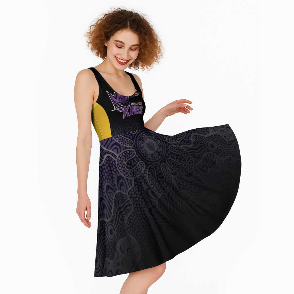 Basketball Custom Sydney Midi Dress Simple Australian Dot Art - Aussie Hoodie