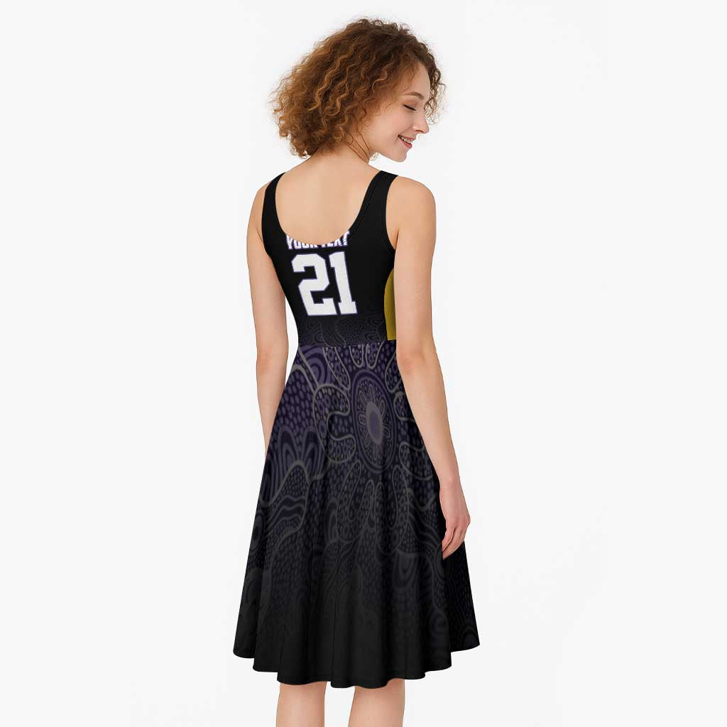 Basketball Custom Sydney Midi Dress Simple Australian Dot Art - Aussie Hoodie