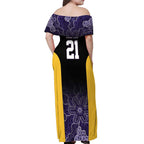 Basketball Custom Sydney Off Shoulder Maxi Dress Simple Australian Dot Art - Aussie Hoodie